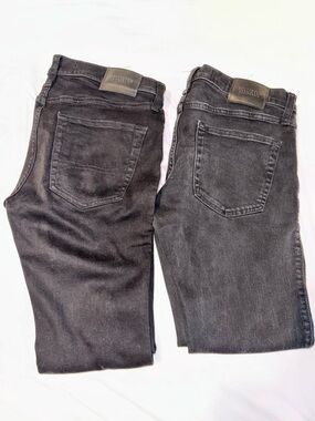 Hollister Men's Washed Black Slim Jeans - Pair